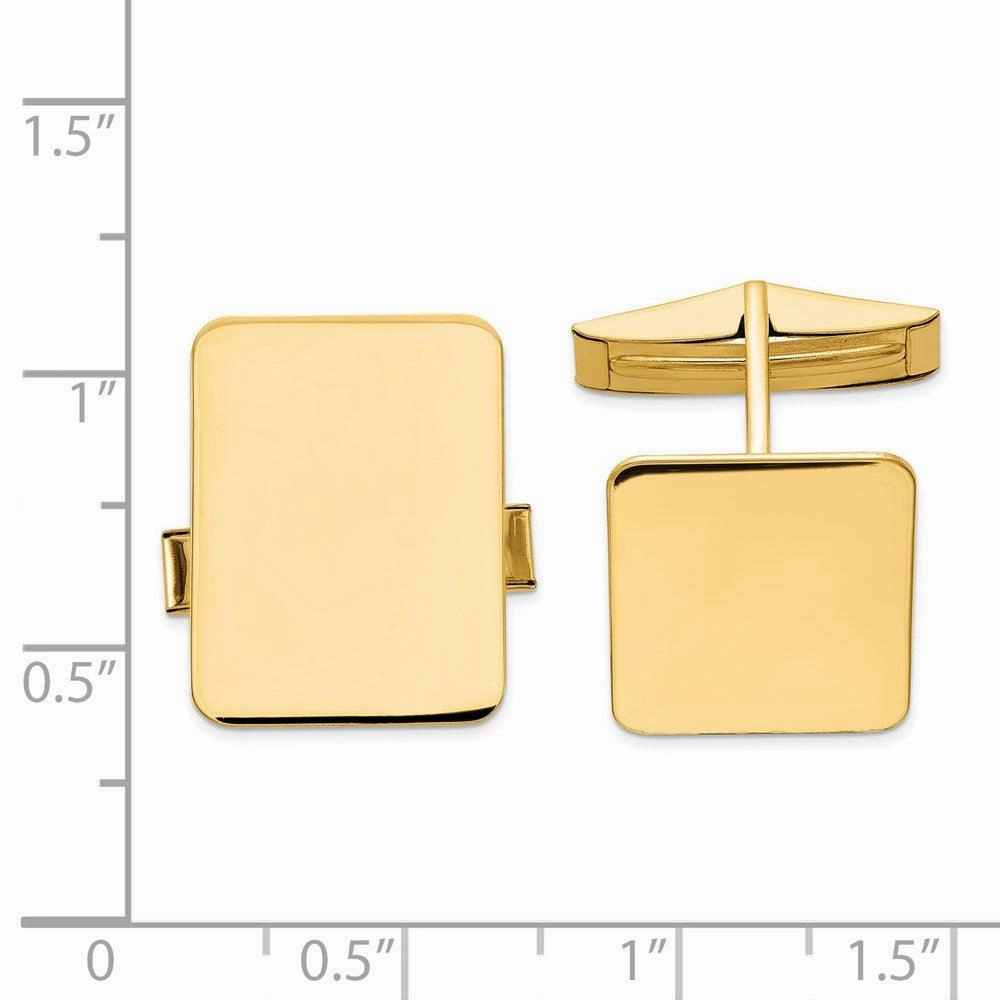 14K Rectangular Cuff Links