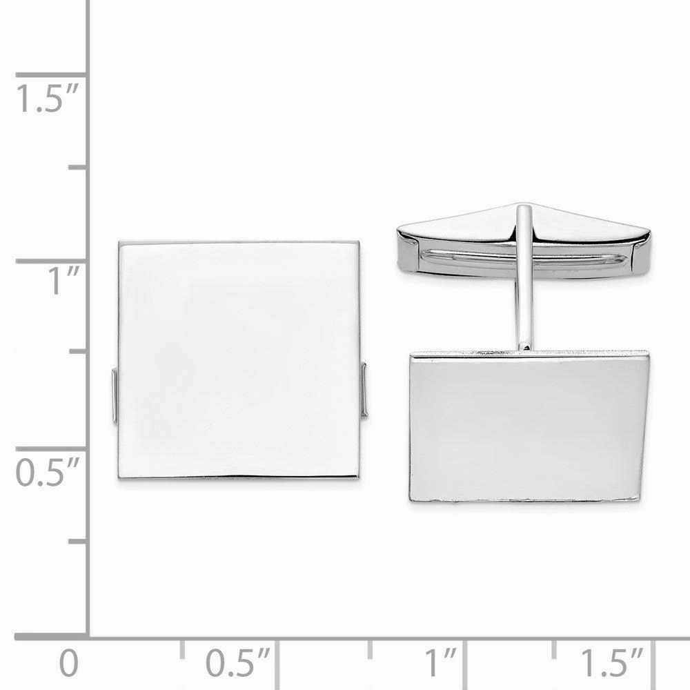 14K WG Square Cuff Links