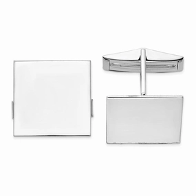 14K WG Square Cuff Links