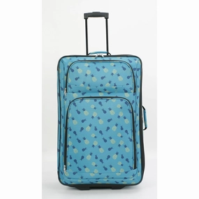 25" 2-Wheel Upright Check Luggage, Hawaiian Pineapple Print, Multicolor - Lightweight