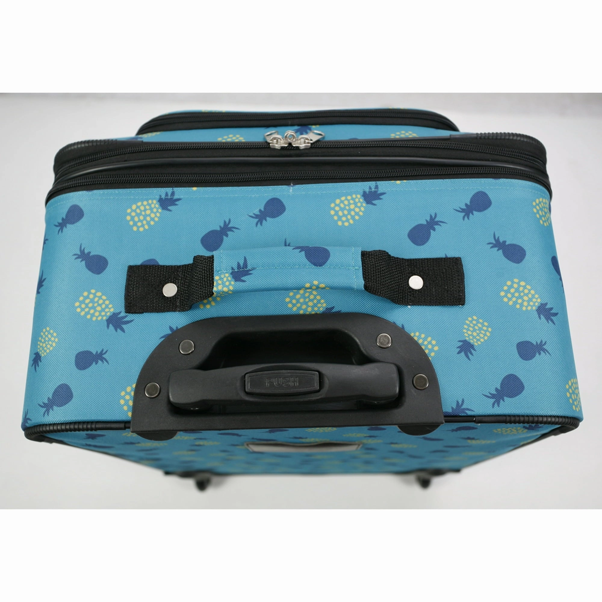 25" 2-Wheel Upright Check Luggage, Hawaiian Pineapple Print, Multicolor - Lightweight