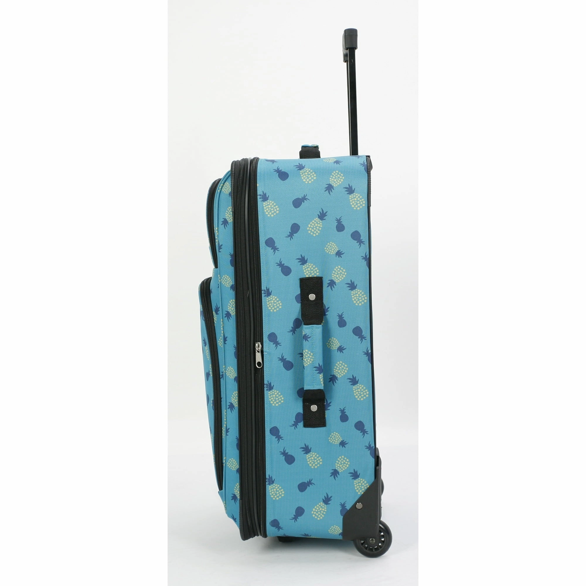 25" 2-Wheel Upright Check Luggage, Hawaiian Pineapple Print, Multicolor - Lightweight