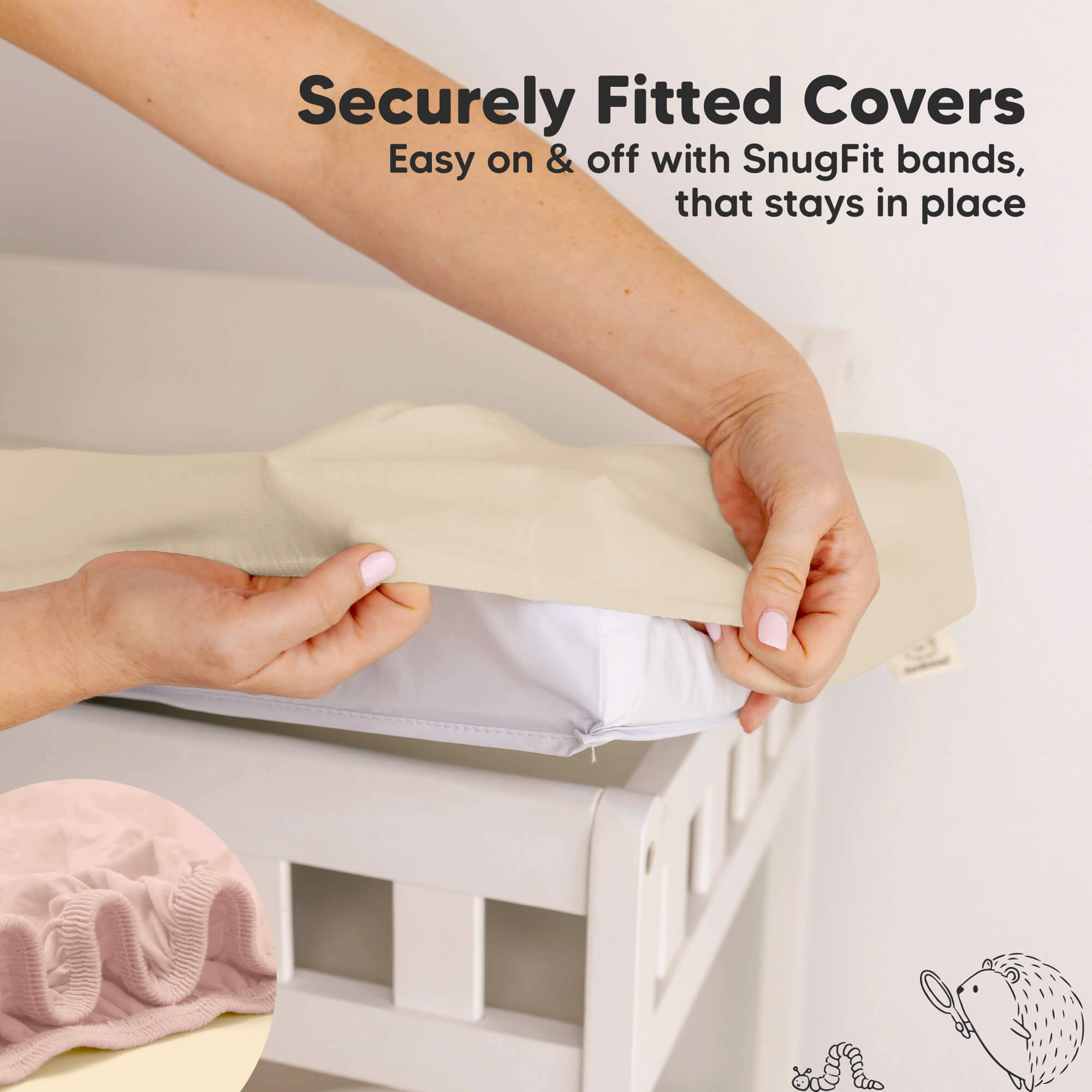 2-Pack Isla Changing Pad Covers (Cameo)