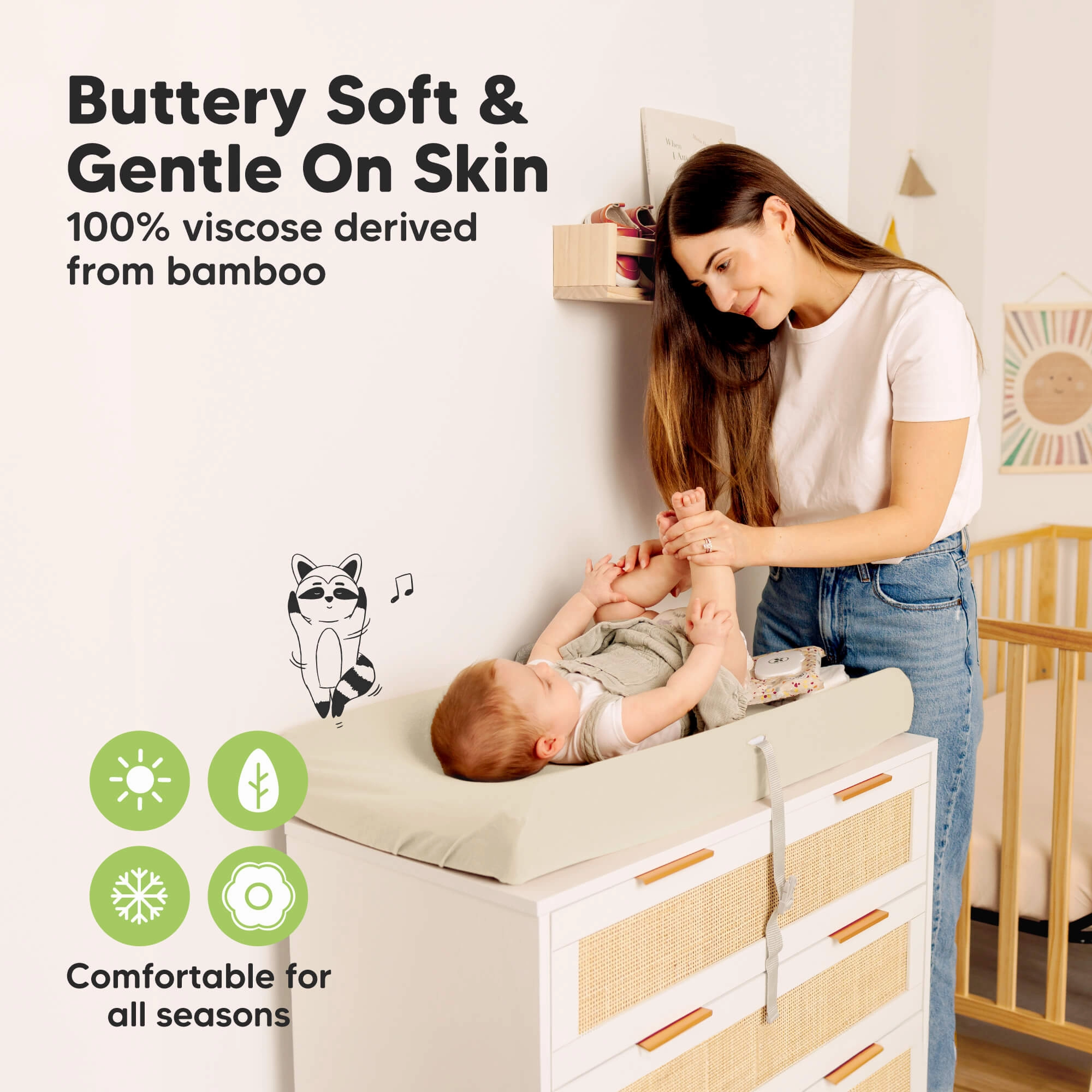2-Pack Isla Changing Pad Covers (Cameo)