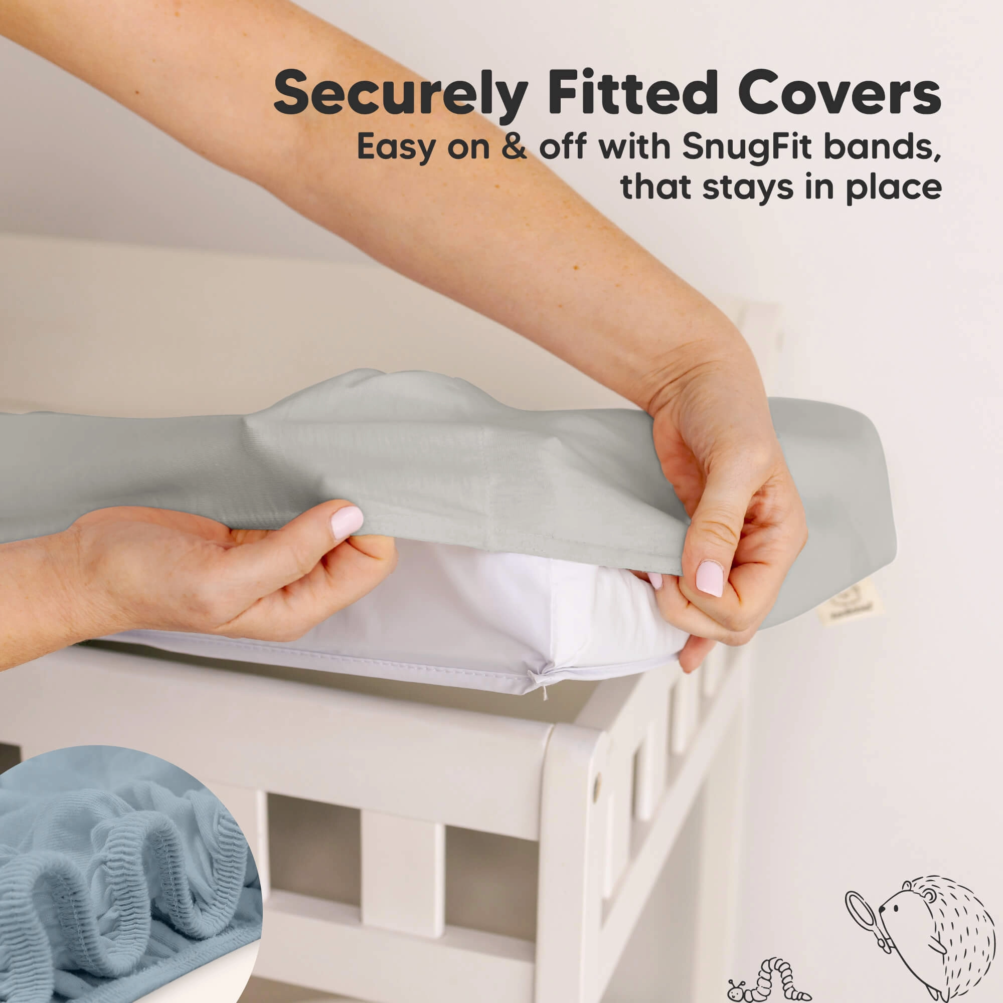 2-Pack Isla Changing Pad Covers (Steel)