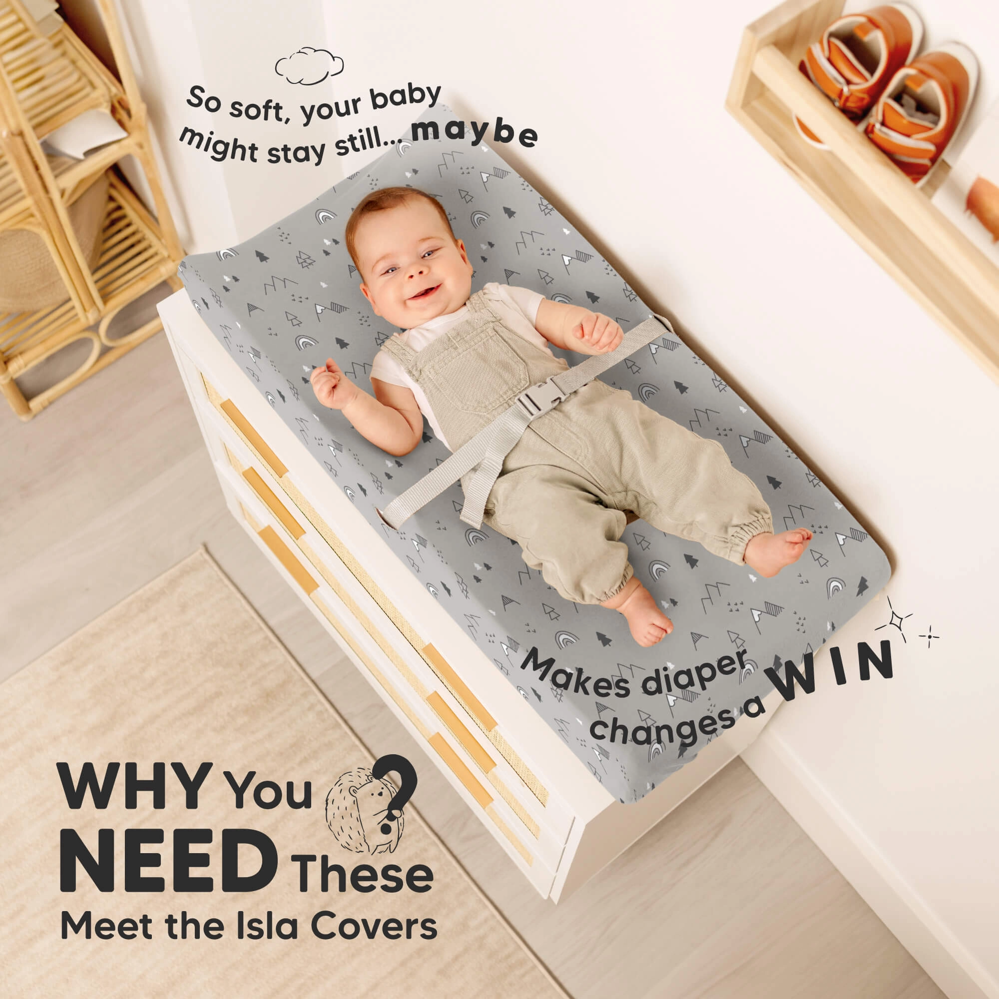2-Pack Isla Changing Pad Covers (Woodland)