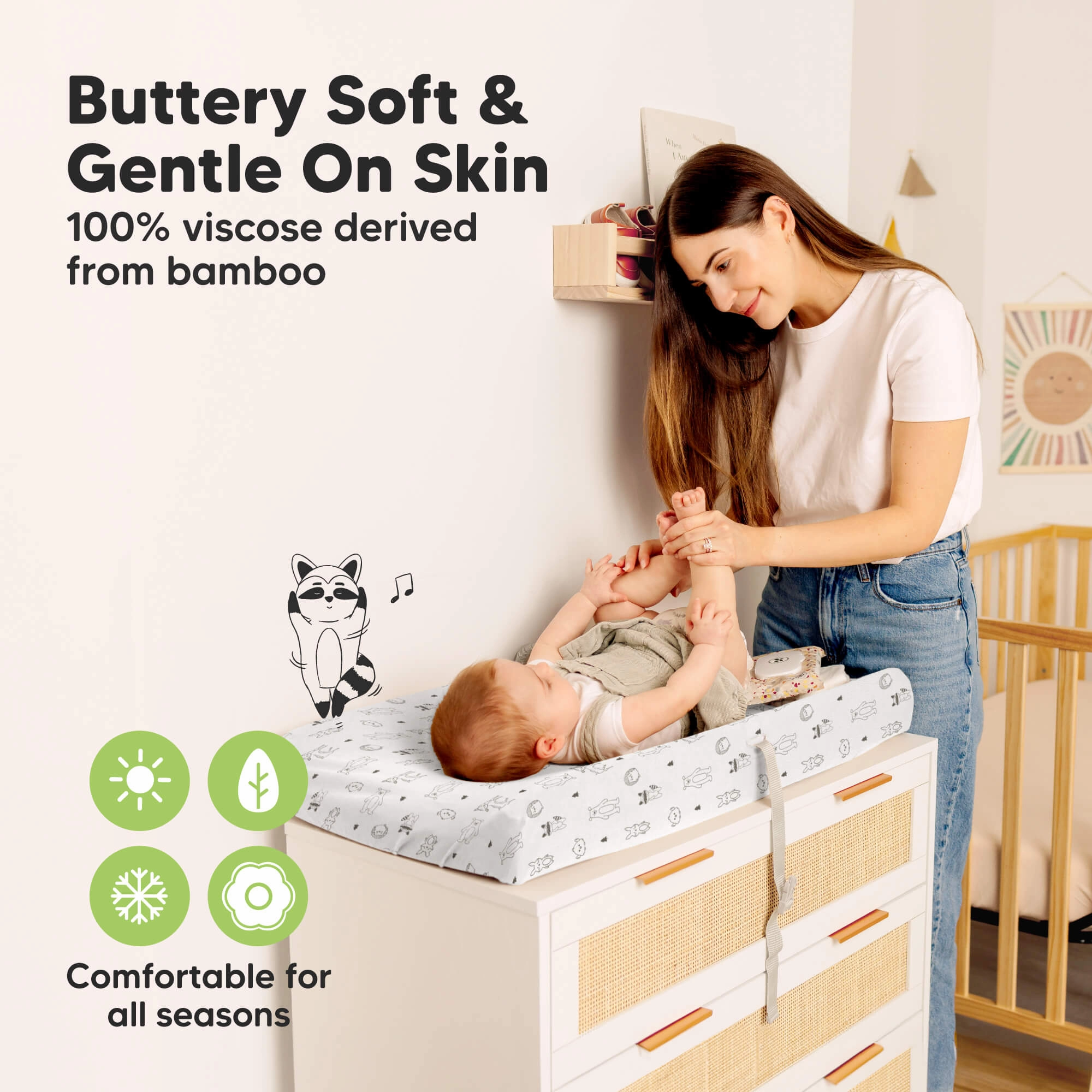 2-Pack Isla Changing Pad Covers (Woodland)