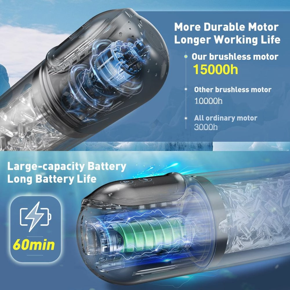 6 in 1 LCD Water SPA Vacuum Pump Male Masturbator Penis Enlargement Gear