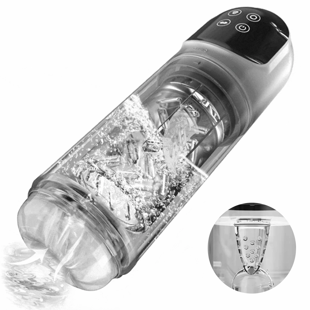 6 in 1 LCD Water SPA Vacuum Pump Male Masturbator Penis Enlargement Gear