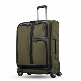 American Tourister 144915-1635 Cargo Max 25" Softside Medium Checked Spinner Luggage Single Piece - Olive