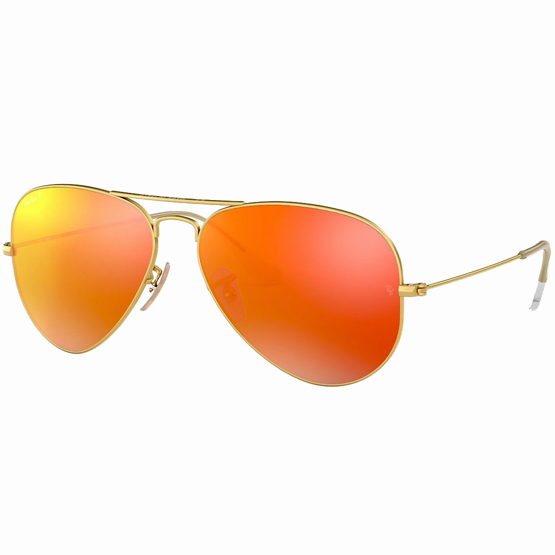 Aviator M - Matte Gold/Mirror Red