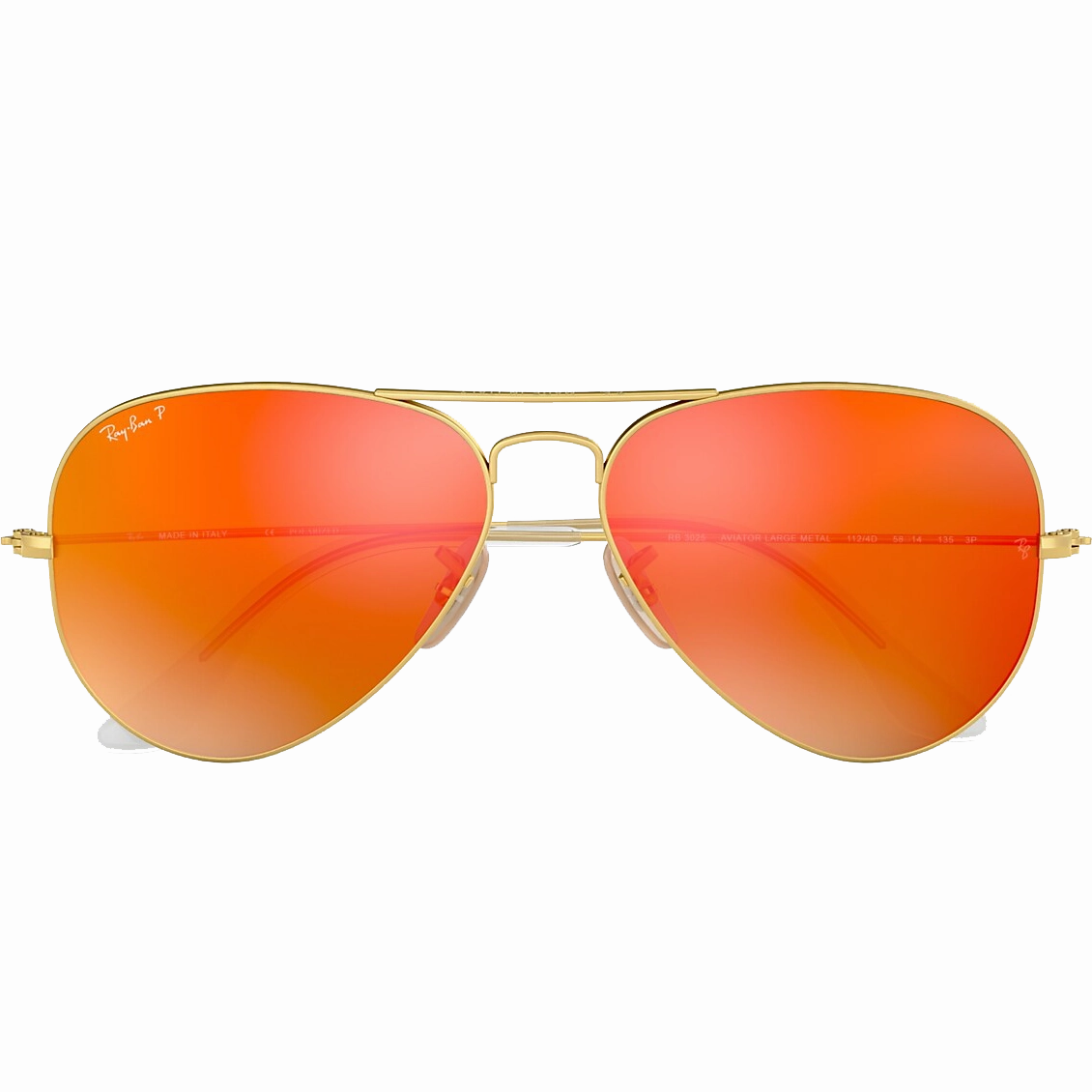 Aviator M - Matte Gold/Mirror Red