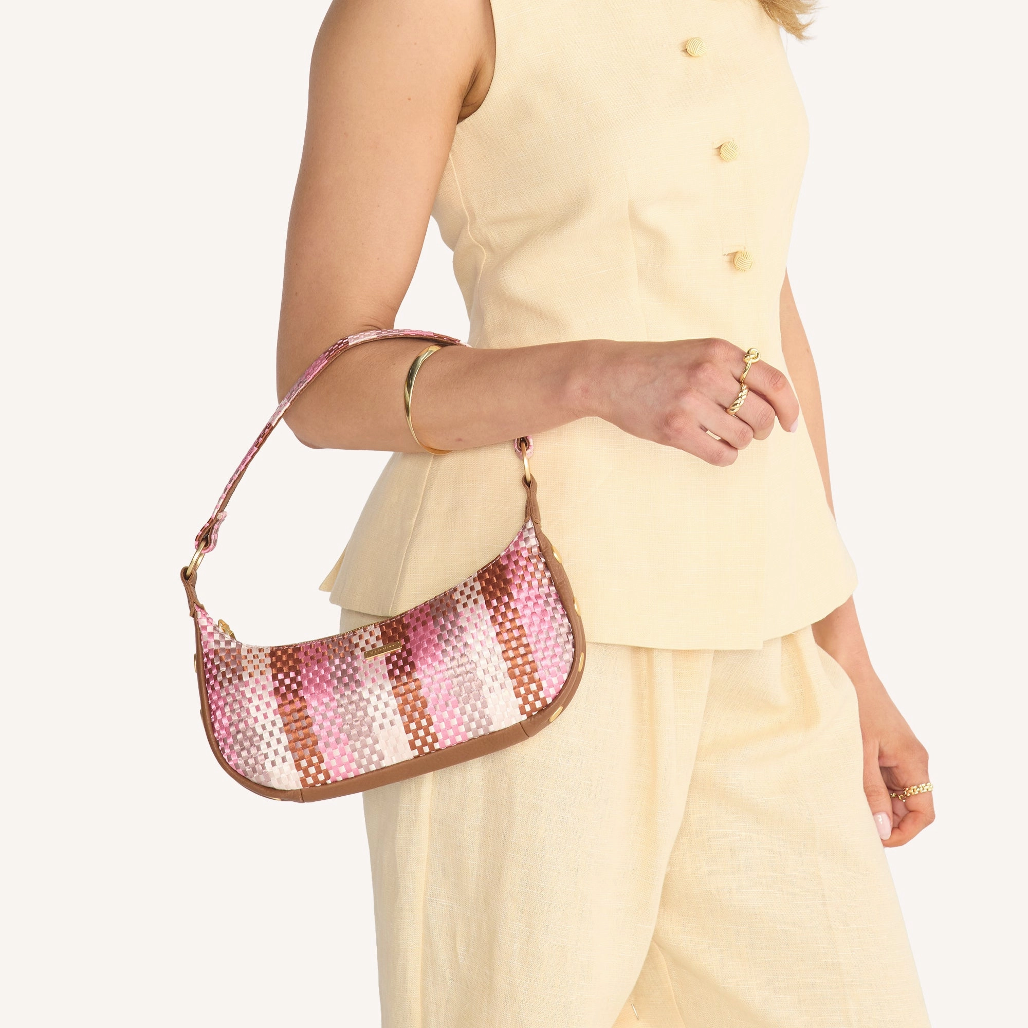 Becker | Ribbon Weave/Brushed Gold | Sml