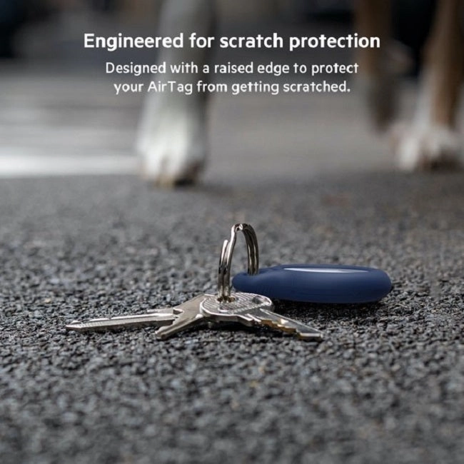 Belkin F8W973BTBLU Secure Holder With Key Ring for AirTag, Blue