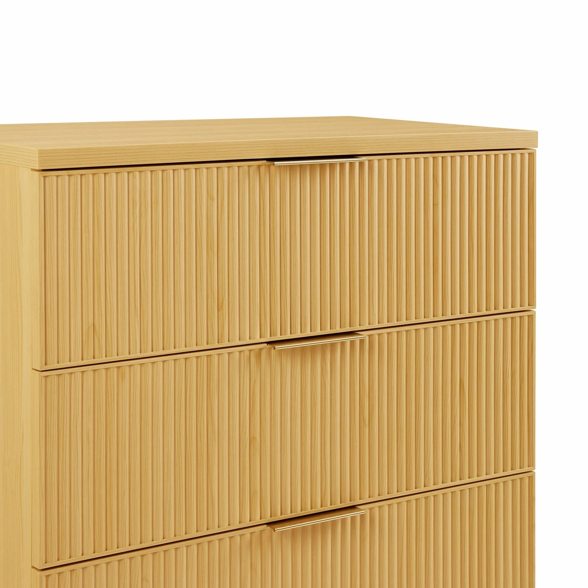 Better Homes & Gardens BHS336249972025 Lillian Fluted 4 Drawer Dresser, Natural Pine