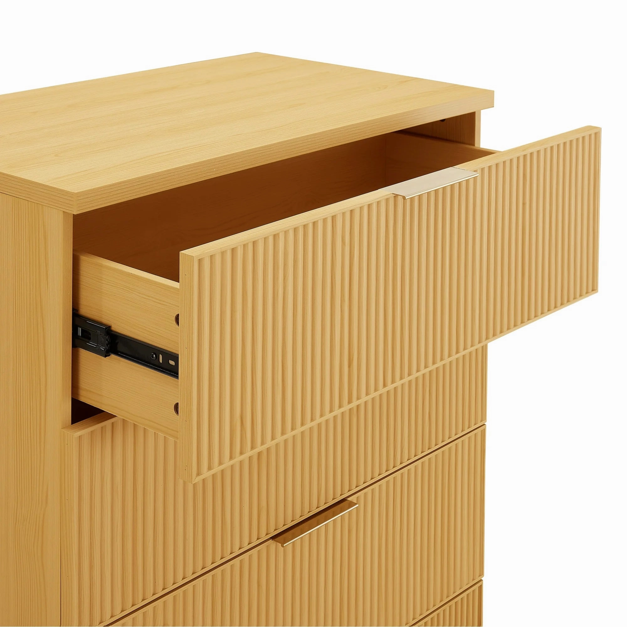Better Homes & Gardens BHS336249972025 Lillian Fluted 4 Drawer Dresser, Natural Pine