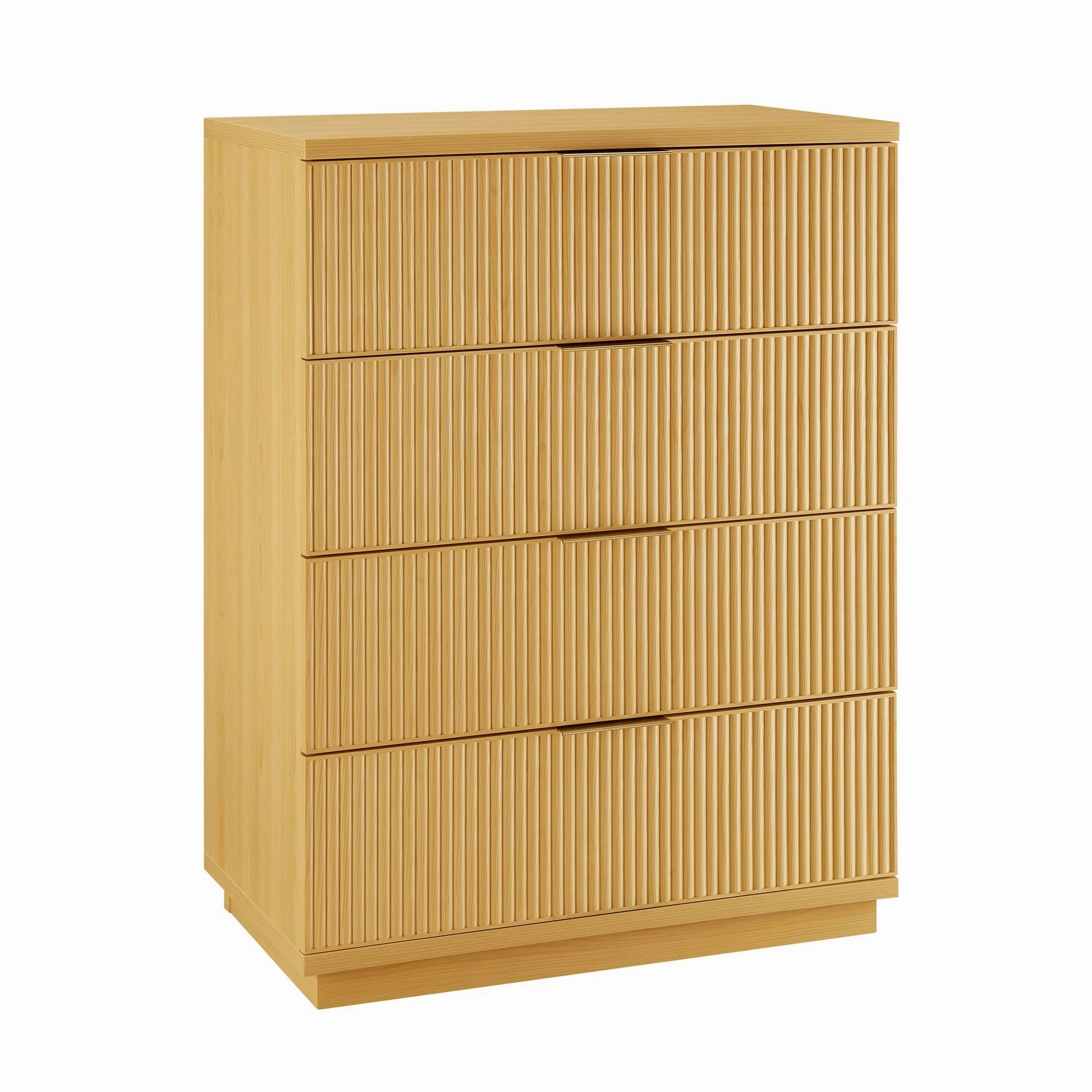 Better Homes & Gardens BHS336249972025 Lillian Fluted 4 Drawer Dresser, Natural Pine