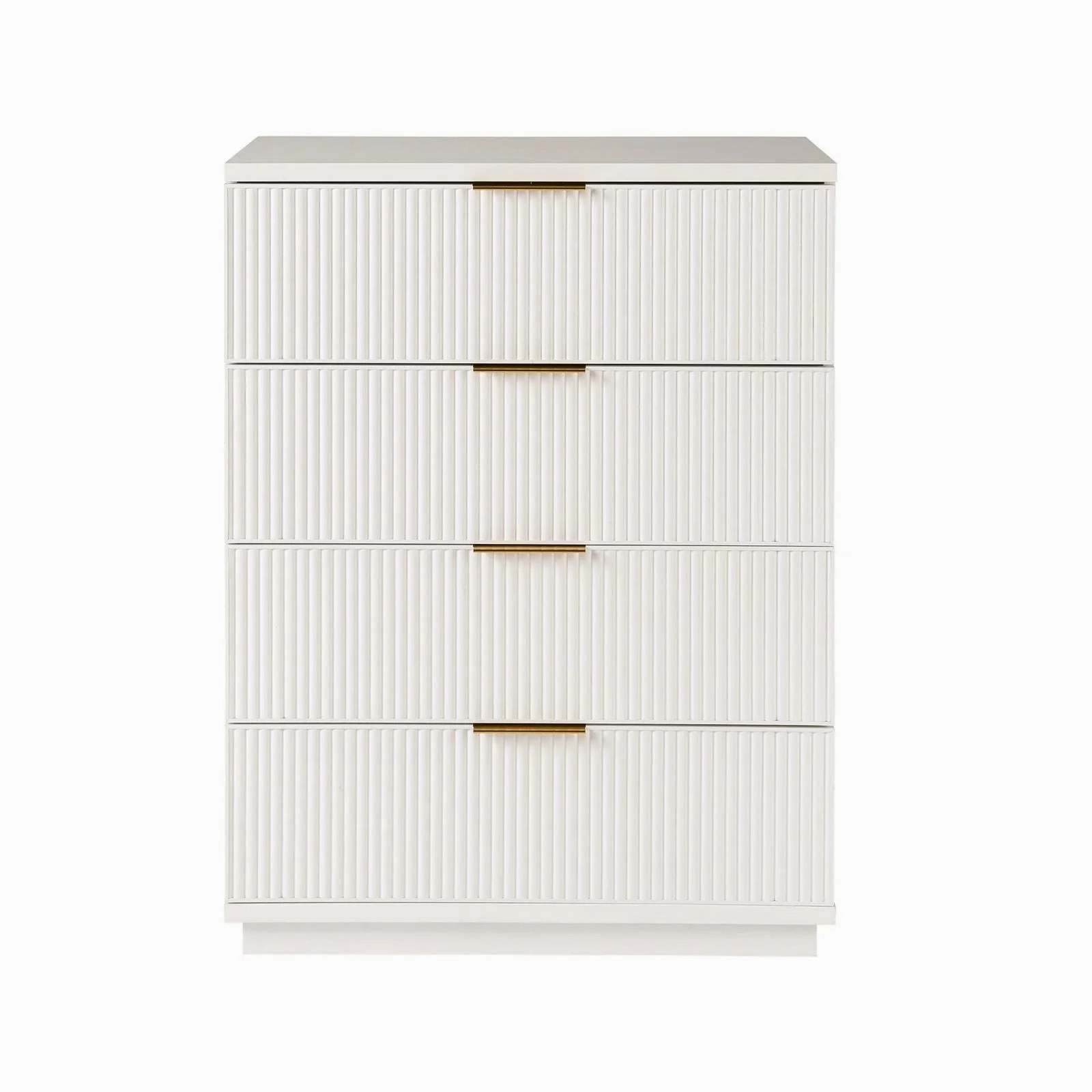 Better Homes & Gardens BHS436249972040 Lillian Fluted 4-Drawer Dresser, White Finish