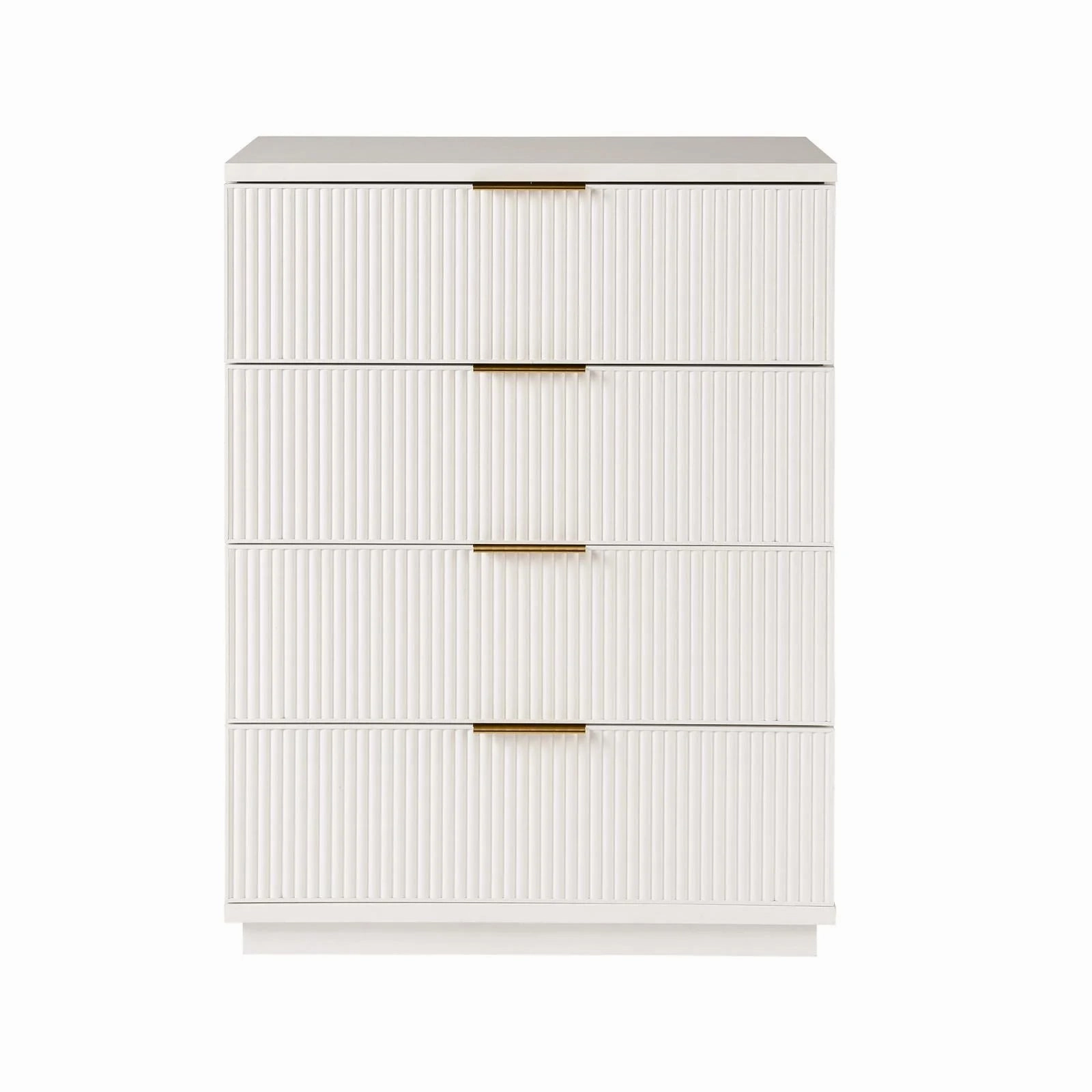Better Homes & Gardens BHS436249972040 Lillian Fluted 4-Drawer Dresser, White Finish