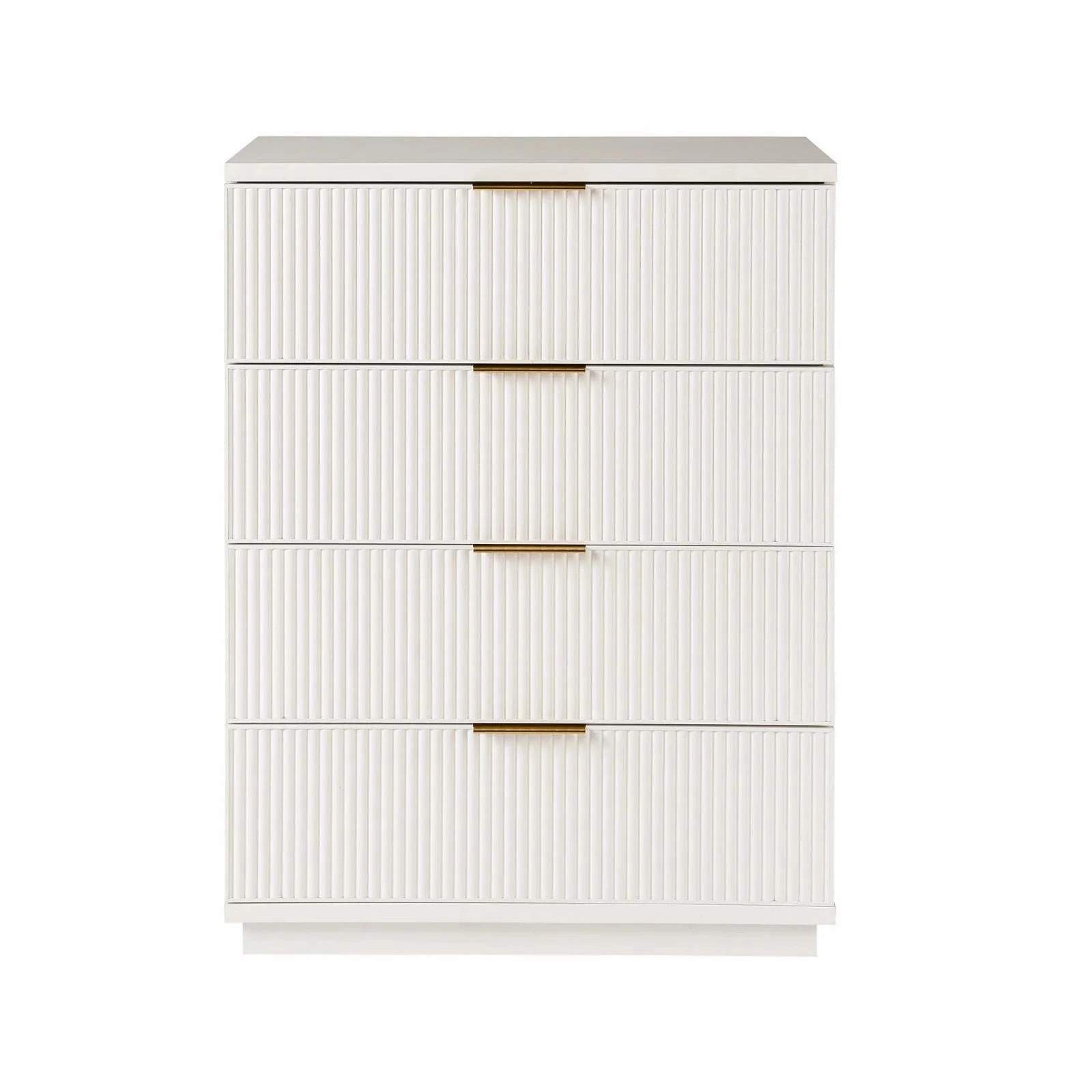 Better Homes & Gardens BHS436249972040 Lillian Fluted 4-Drawer Dresser, White Finish