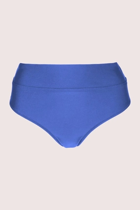 BLUE HIGH-WAISTED BIKINI BOTTOM