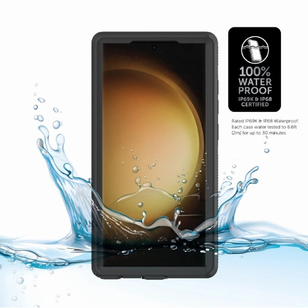 Body Glove 100007926 Tidal Waterproof Phone Case for Samsung Galaxy S23 Ultra 5G, Black/Clear