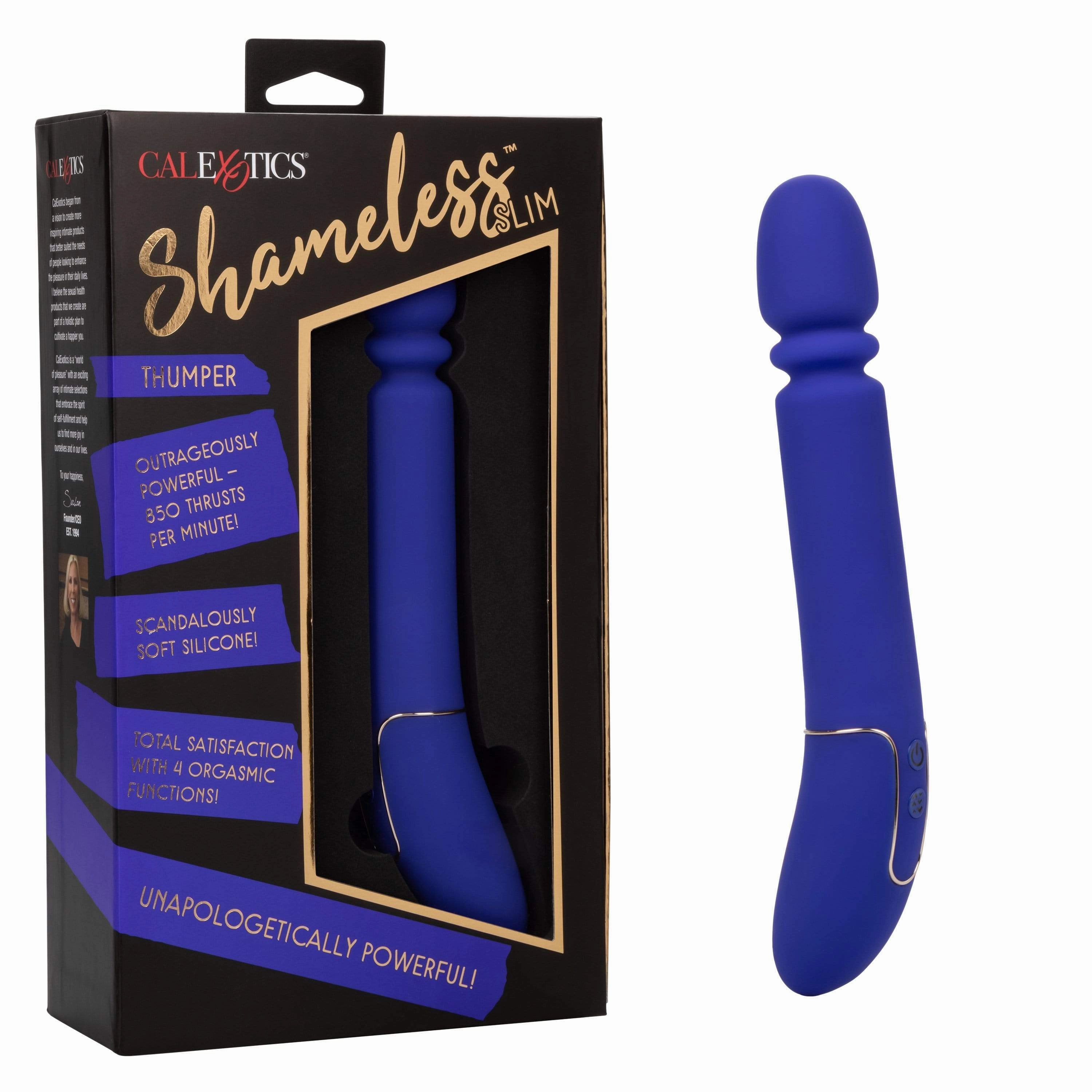 California Exotics - Shameless Slim Thumper Wand Massager (Blue)