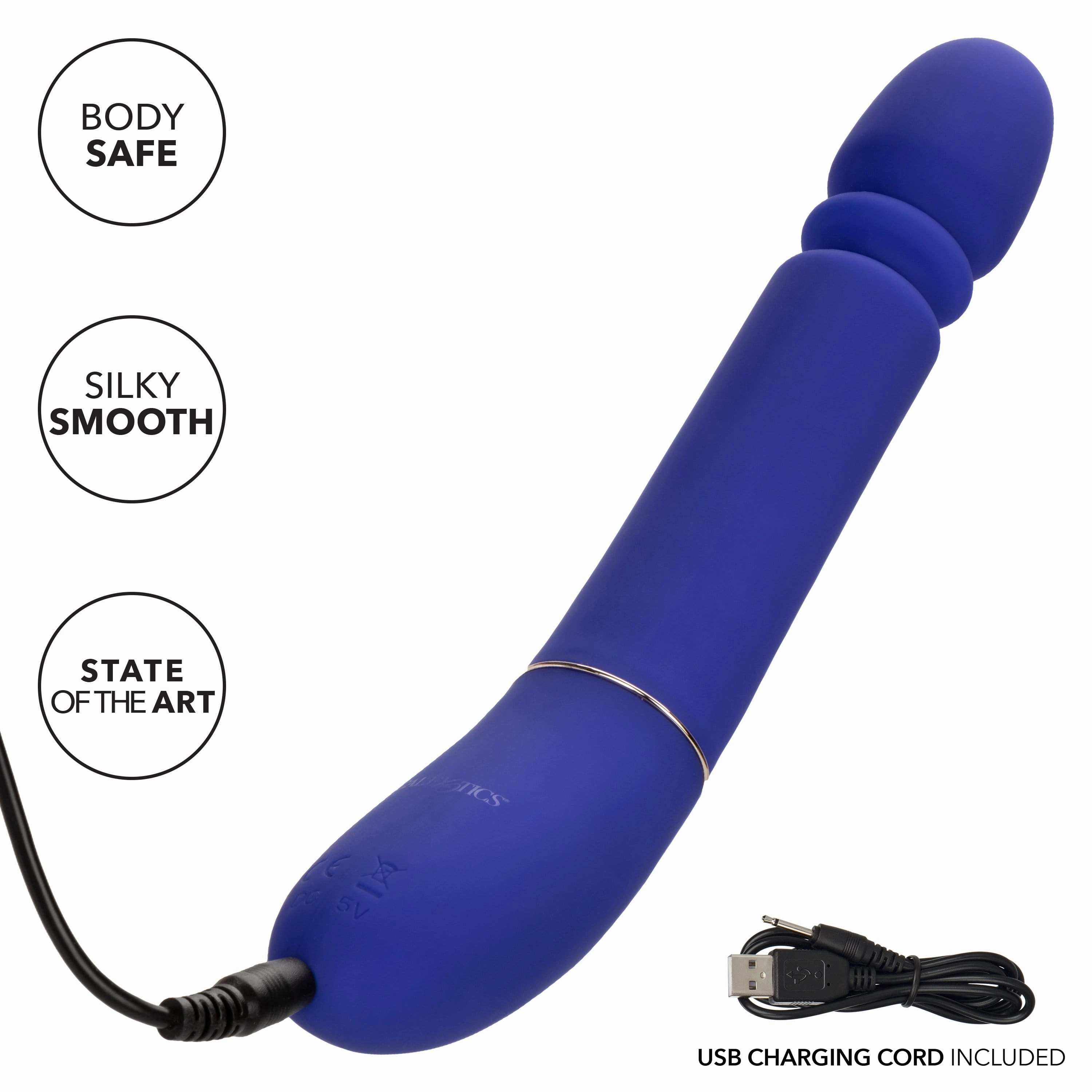 California Exotics - Shameless Slim Thumper Wand Massager (Blue)