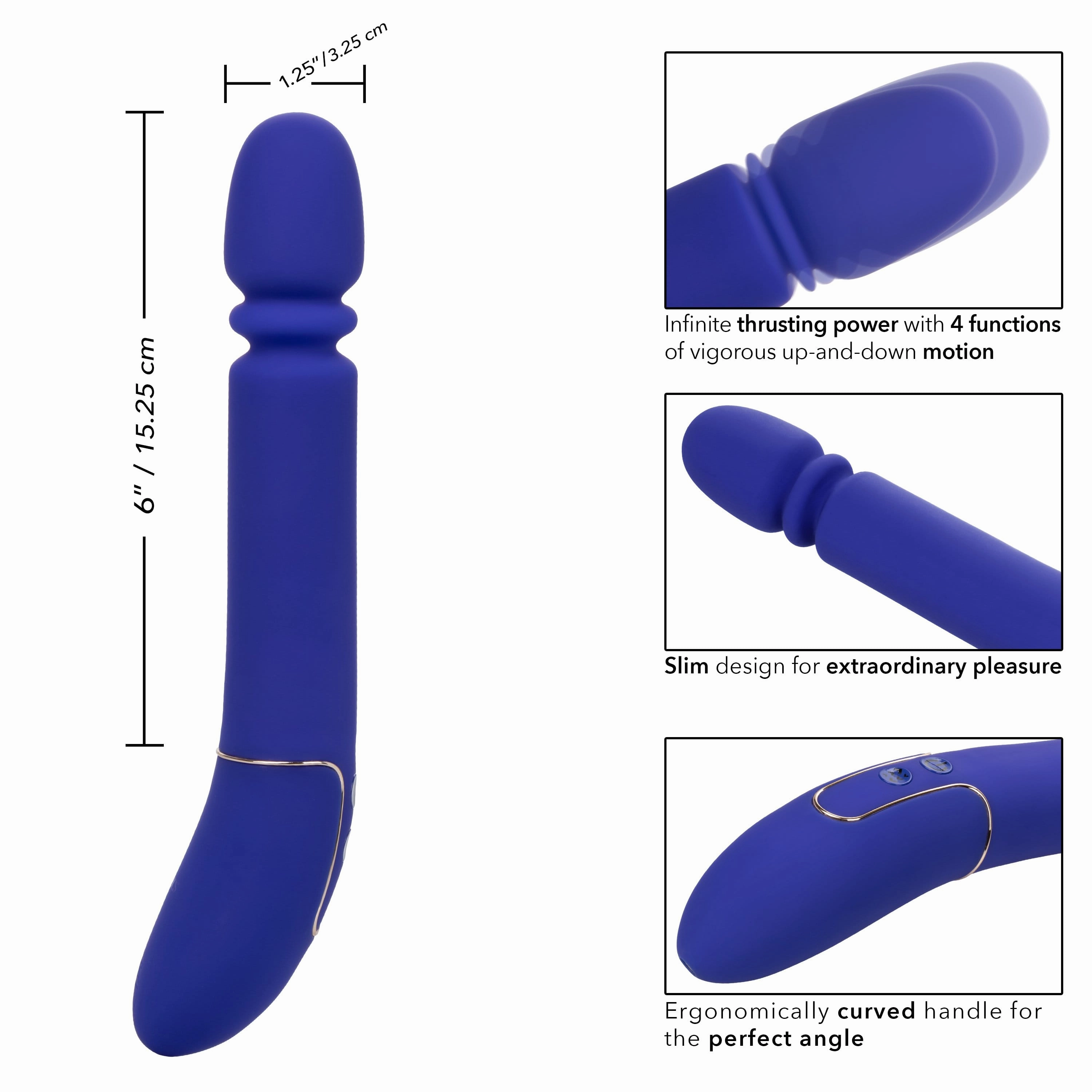 California Exotics - Shameless Slim Thumper Wand Massager (Blue)