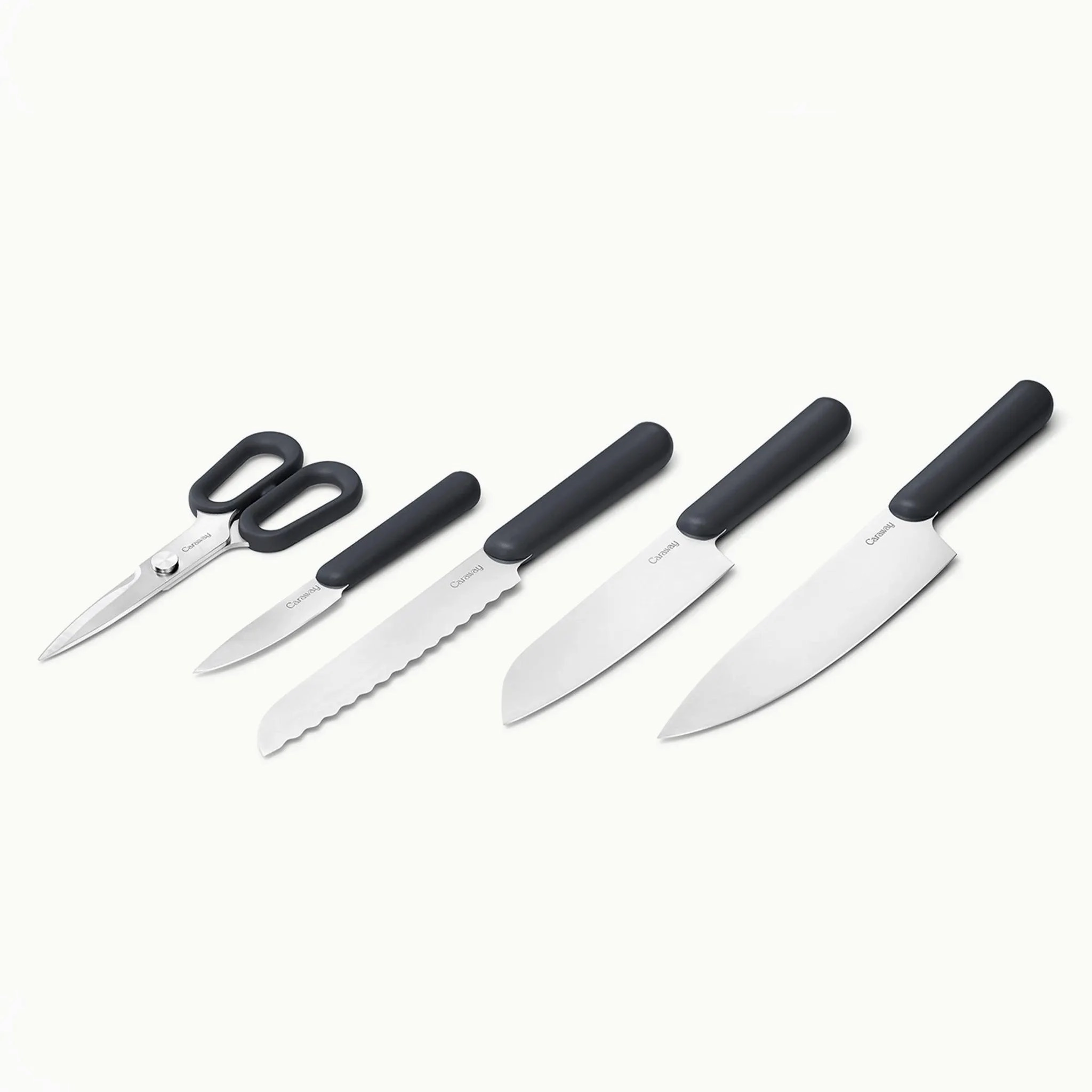 Caraway Home 5pc Knife Set - Charcoal