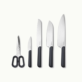 Caraway Home 5pc Knife Set - Charcoal