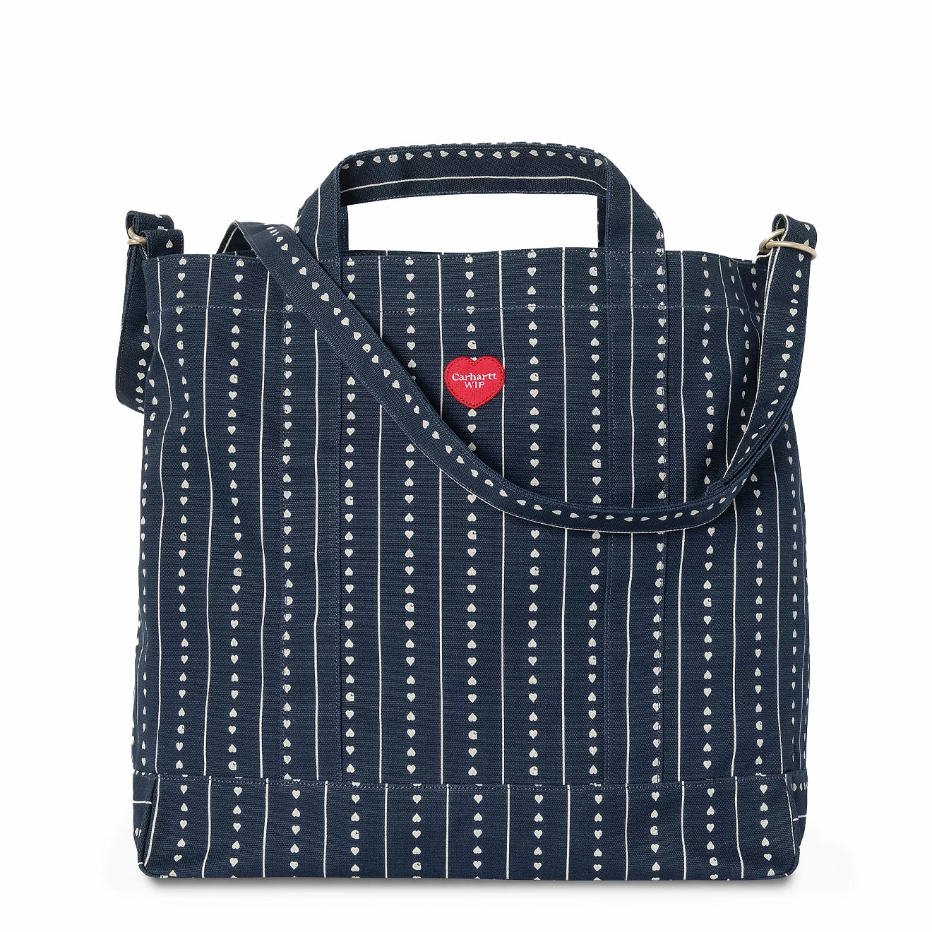 Carhartt WIP Drewe Tote Big Heart C Pinstripe / Ink / Natural