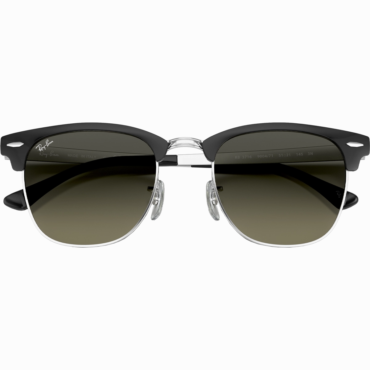 Clubmaster Metal - Polished Black Silver/Grey Gradient
