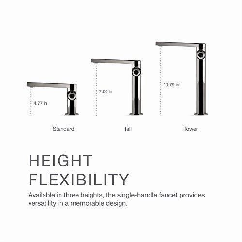 Composed Single Hole Single-Handle Bathroom Faucet with Cylindrical Handle and Drain in Polished Chr