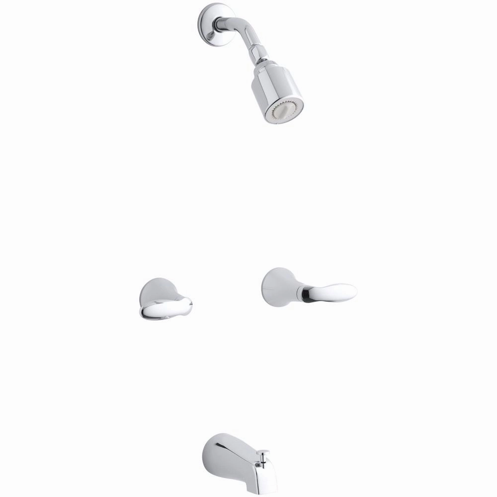 Coralais 2-Handle Tub and Shower Faucet Trim Only in Polished Chrome (Valve Not Included)