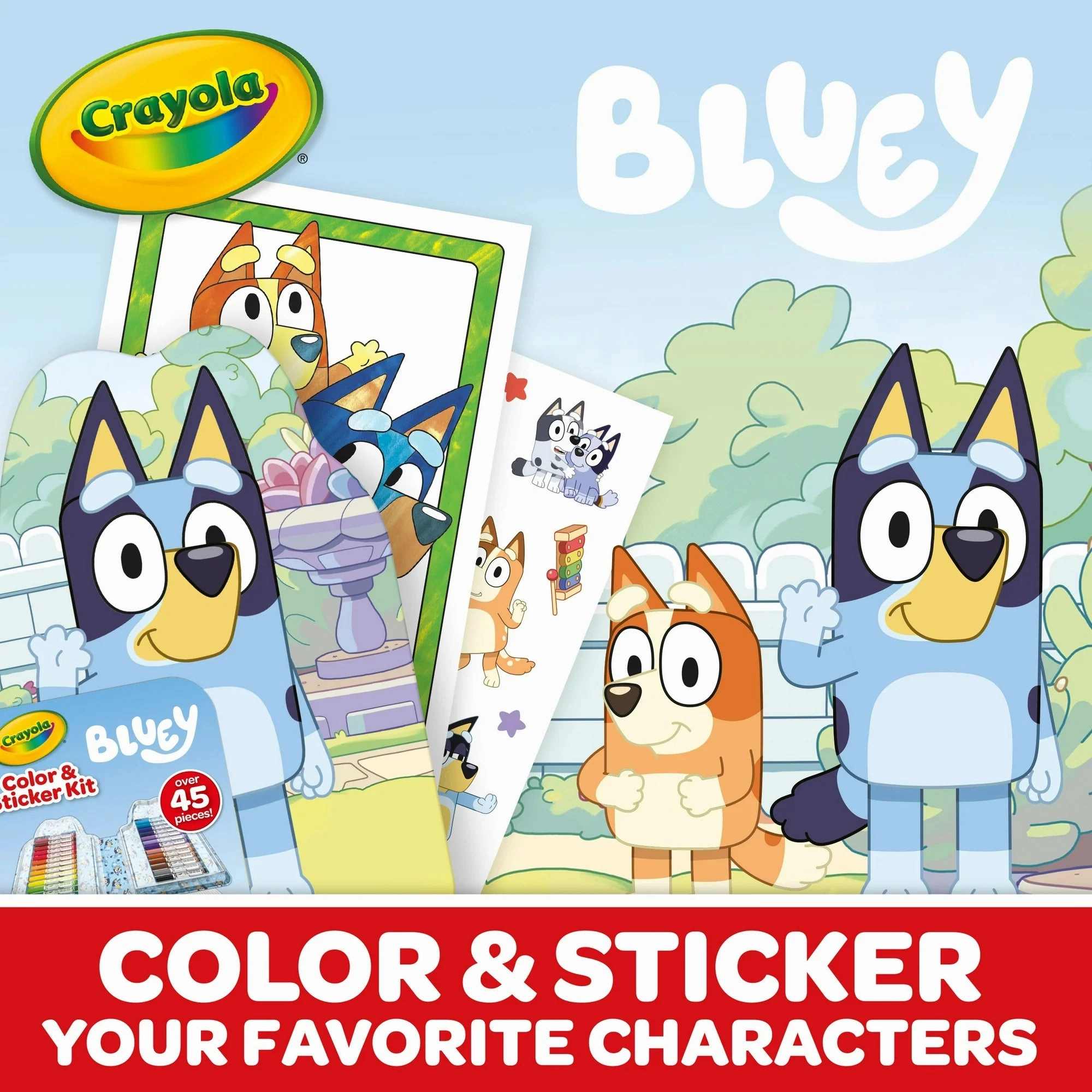 Crayola 04-1235 Bluey Art Kit for Kids (45 Piece)