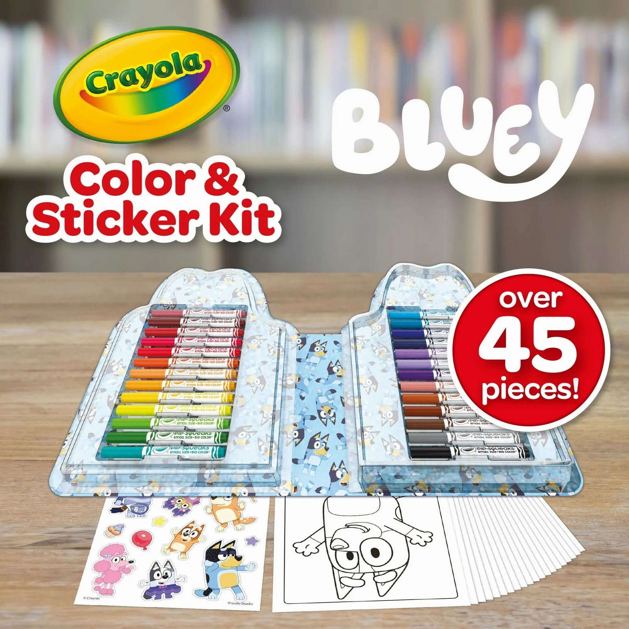 Crayola 04-1235 Bluey Art Kit for Kids (45 Piece)