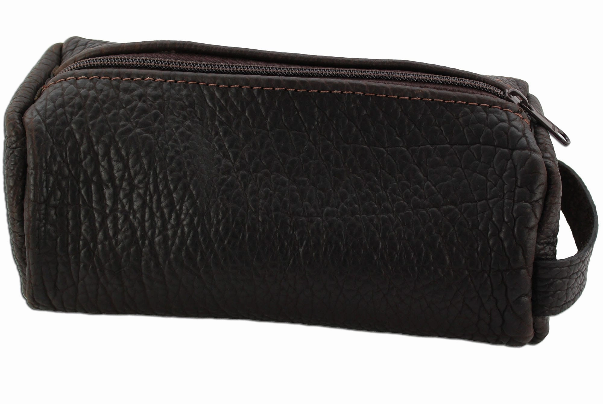 Dark Brown American Bison Travel Toiletry Zippered Bag