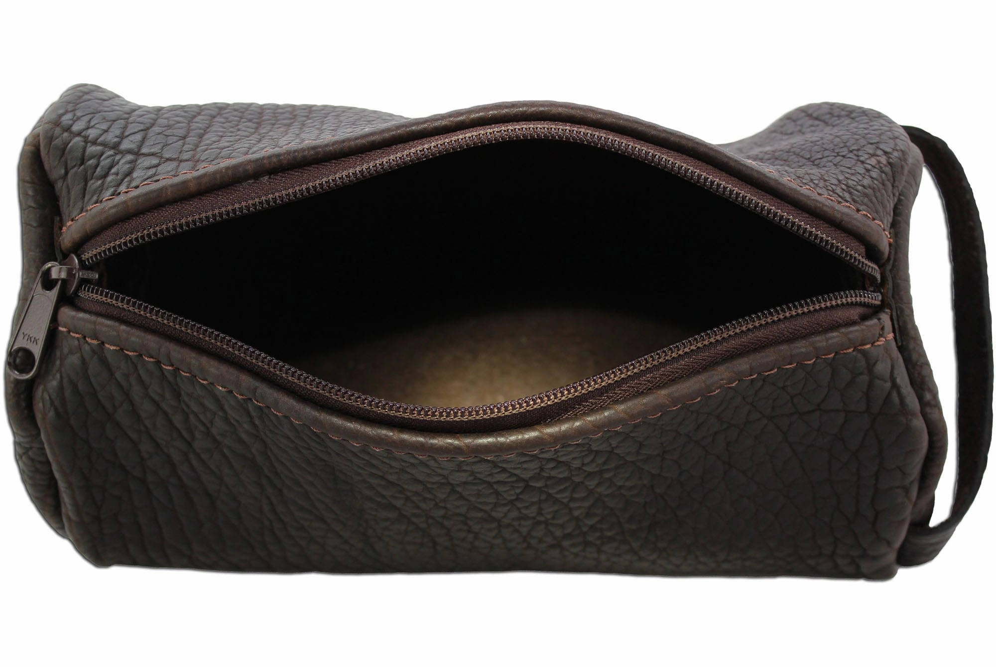 Dark Brown American Bison Travel Toiletry Zippered Bag