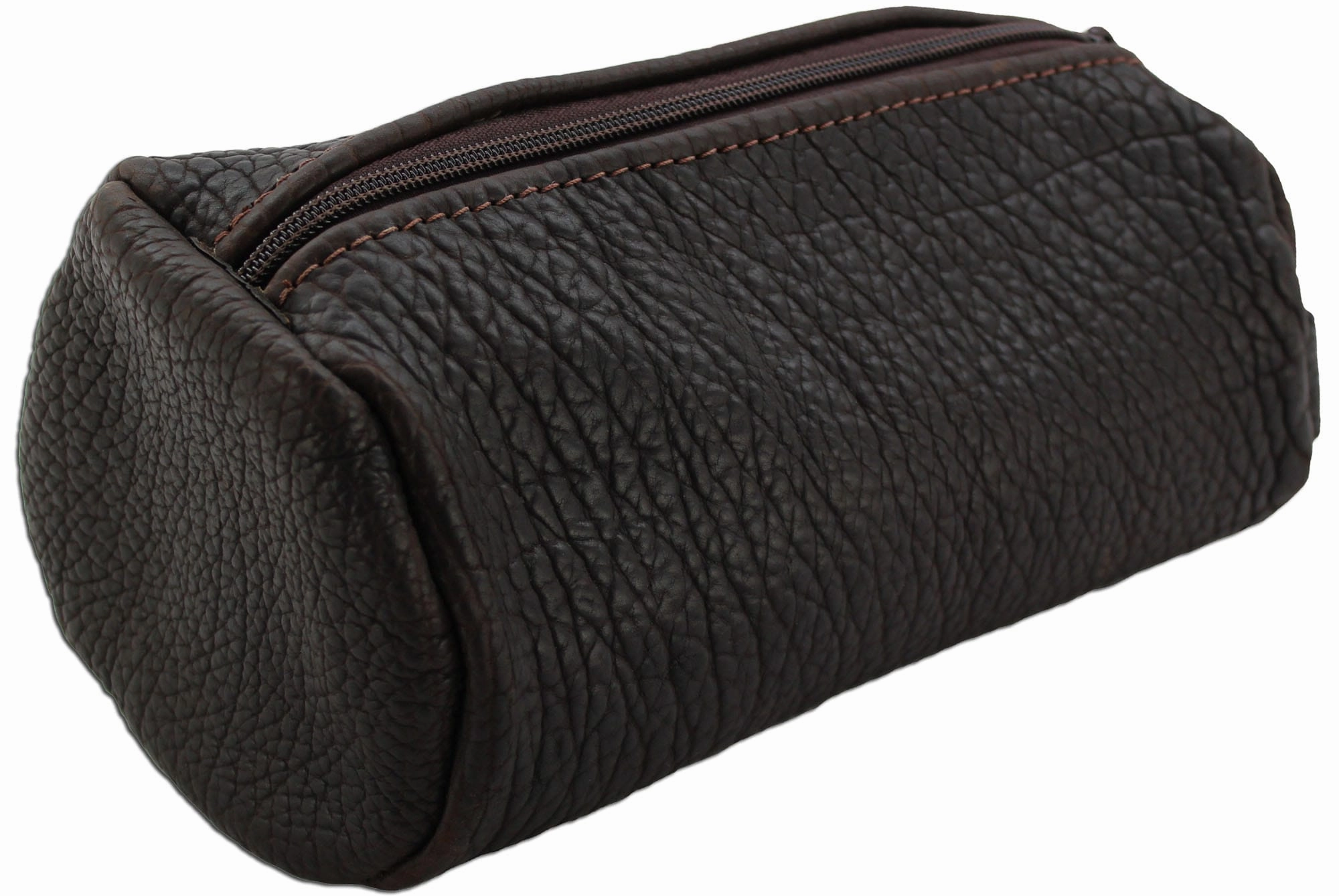 Dark Brown American Bison Travel Toiletry Zippered Bag