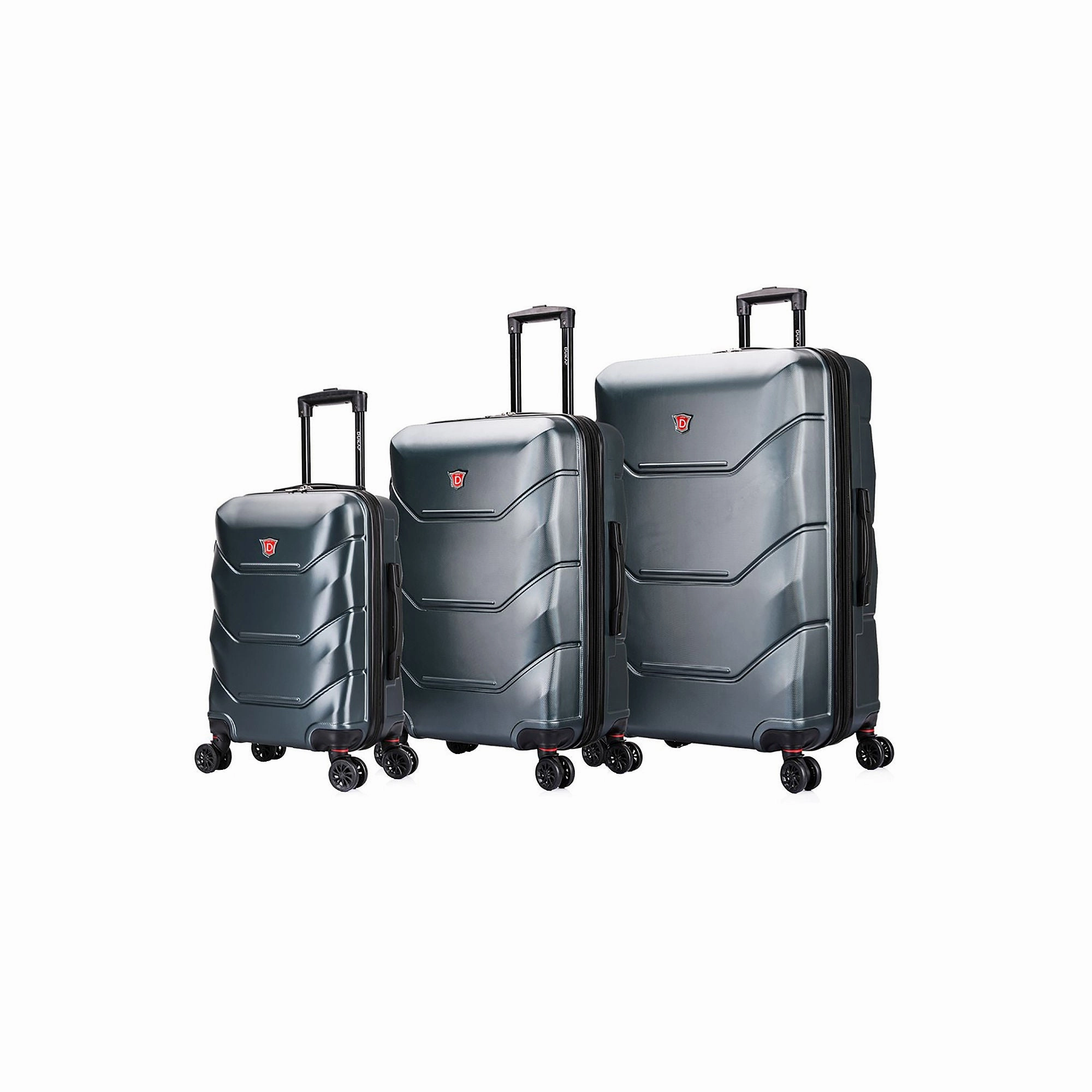 Dukap DKZONSML-GRE Zonix 3-Piece 20"/26"/30" Lightweight Hardside Set Luggage, Green