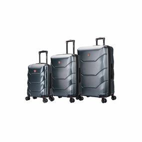 Dukap DKZONSML-GRE Zonix 3-Piece 20"/26"/30" Lightweight Hardside Set Luggage, Green