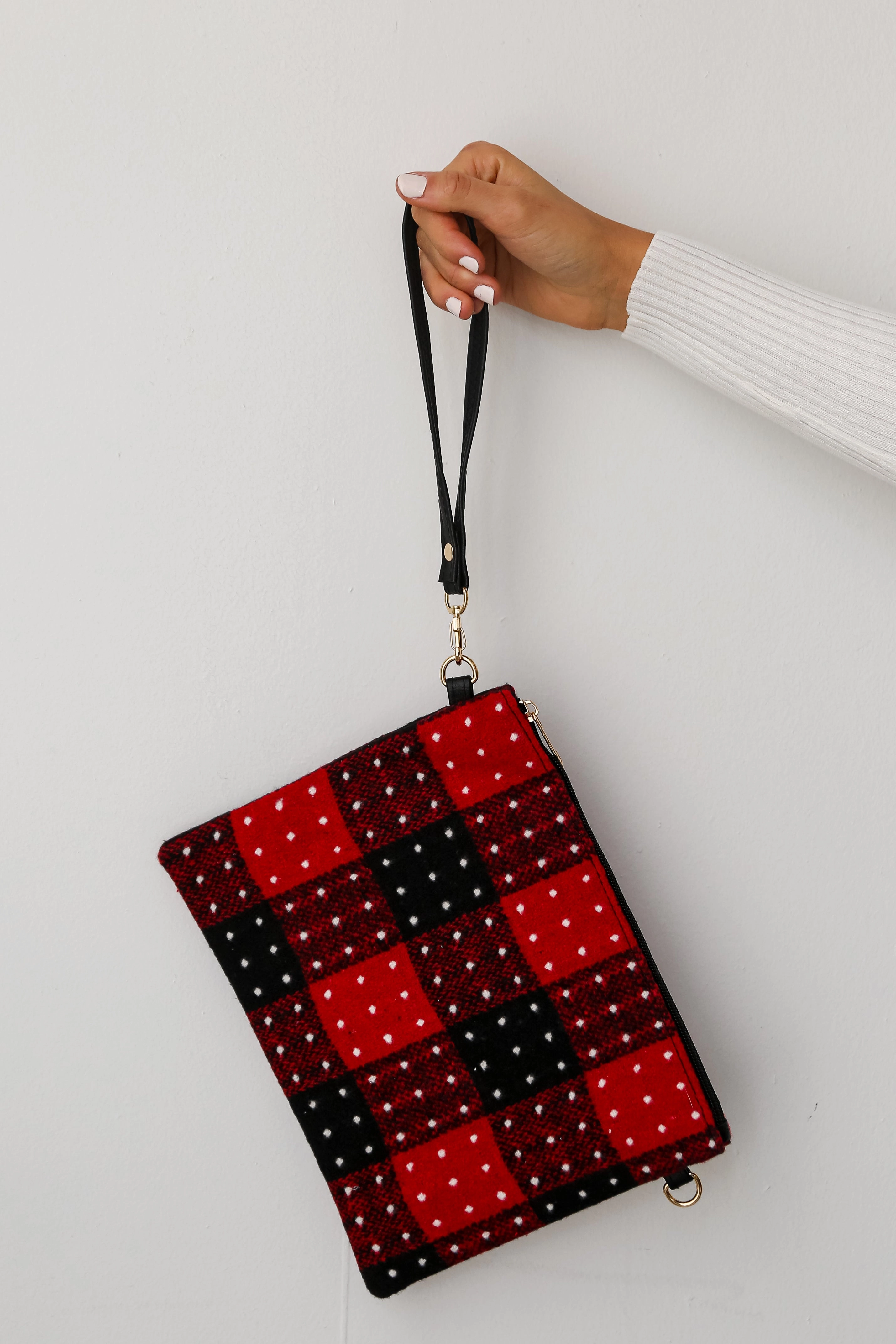 FINAL SALE - All The Feels Red Plaid Crossbody Bag - DOORBUSTER
