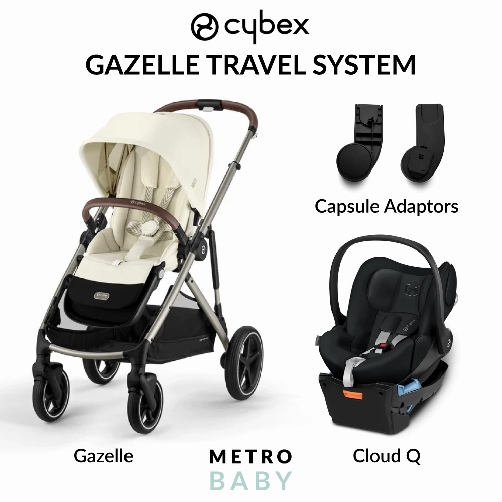 Gazelle S Pram 2023   Cloud Q Capsule and Adaptors