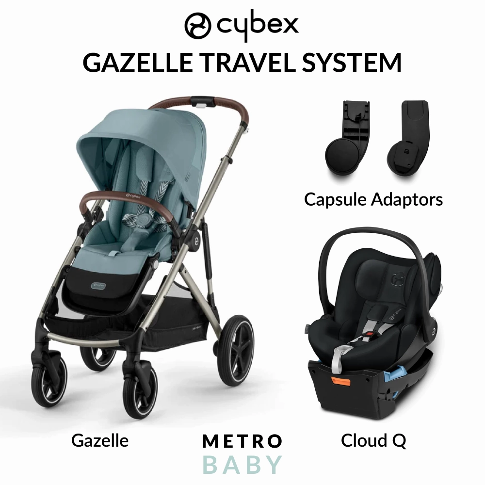 Gazelle S Pram 2023   Cloud Q Capsule and Adaptors
