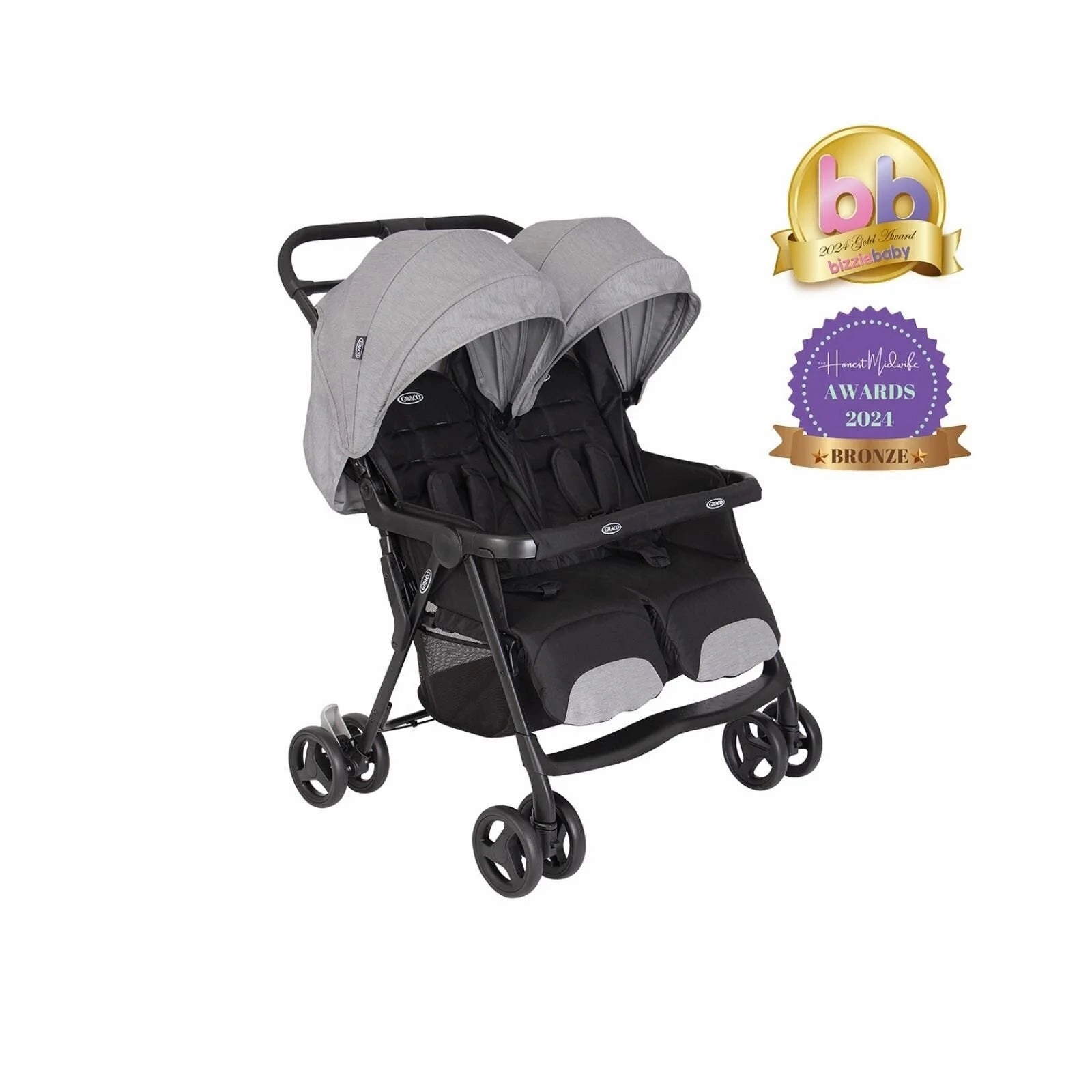 Graco DuoRider Twin Stroller - Steeple Grey