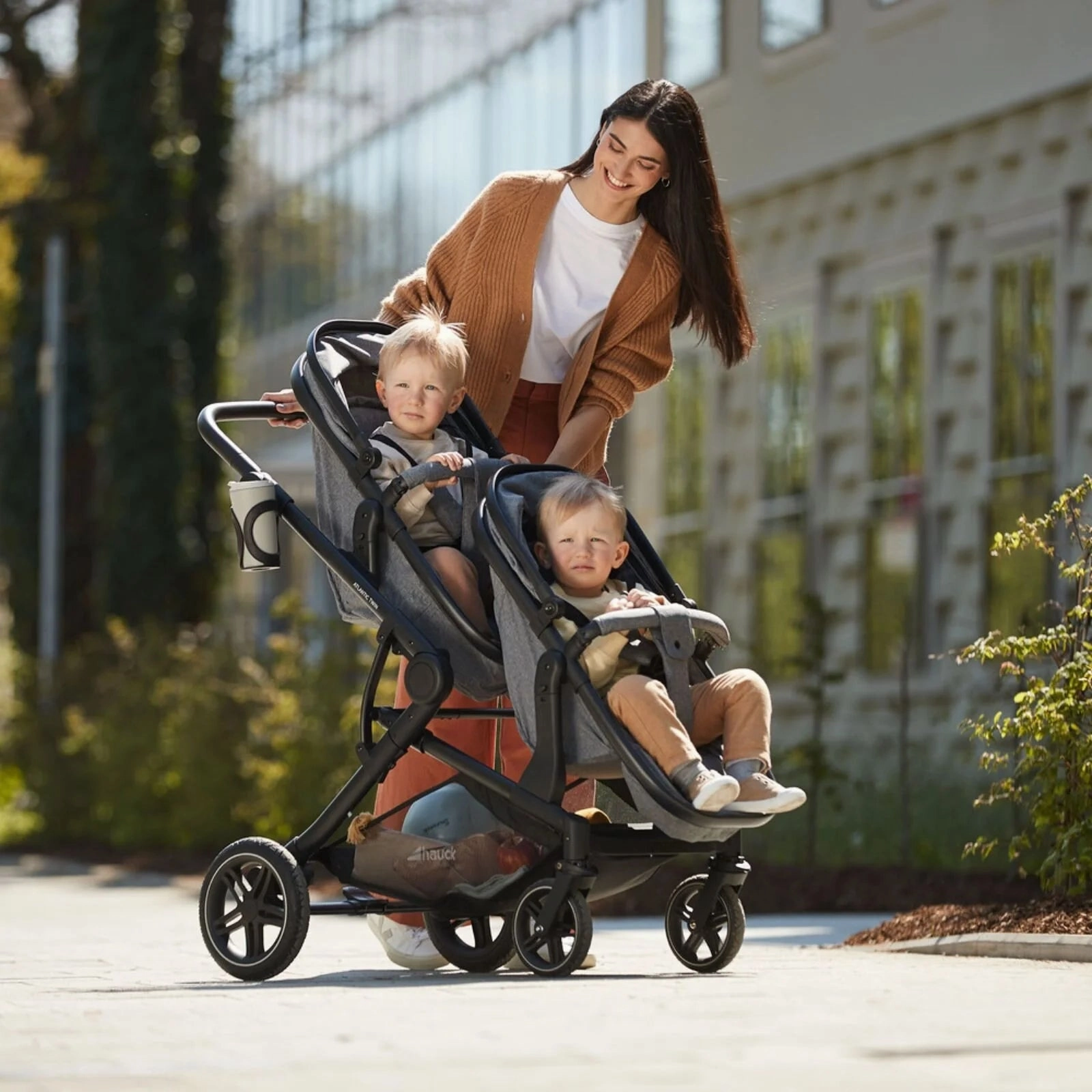 Hauck Atlantic Twin Double Stroller - Grey