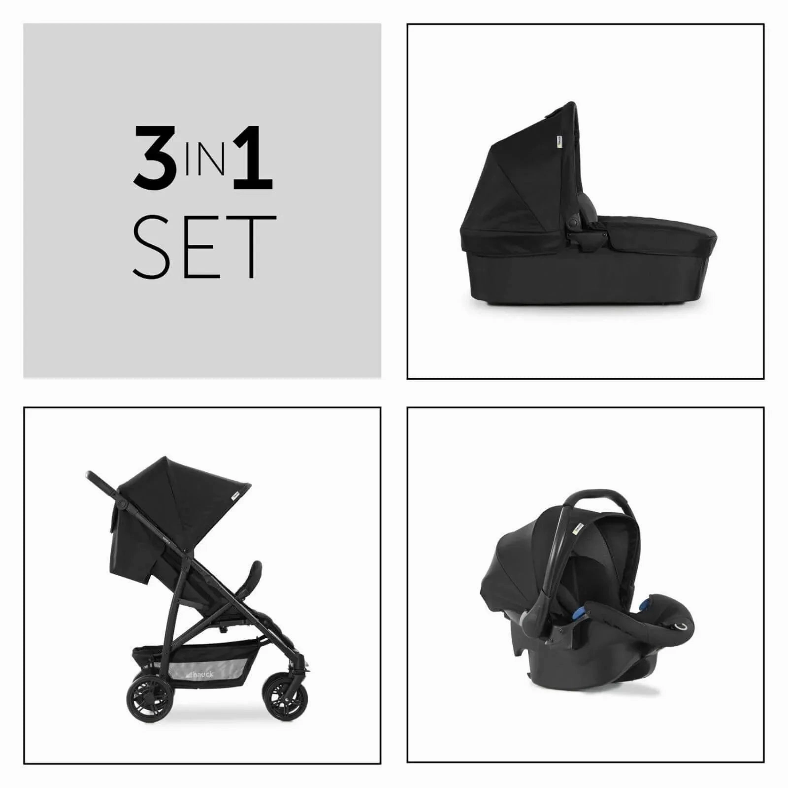 Hauck Rapid 4 Trioset - Black