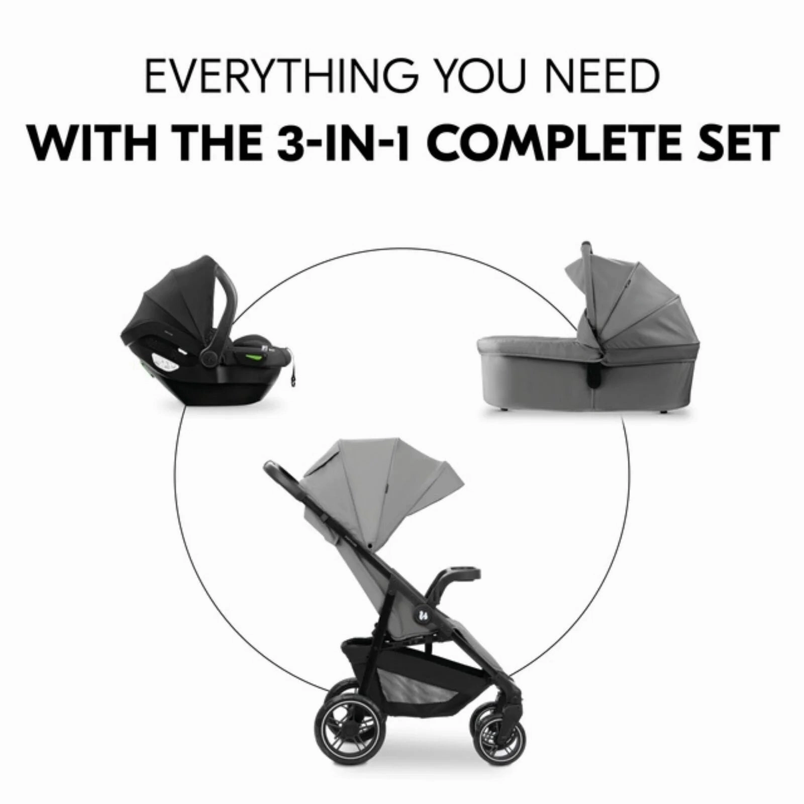 Hauck Shop N Care Trio Set - Grey