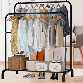 Homemart Clothes Rack without Wheels Double Rolling